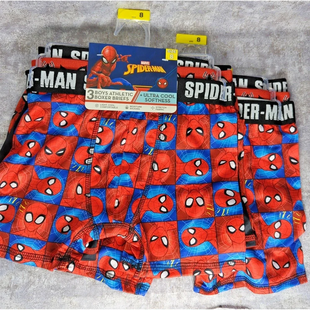 Marvel Spider-Man Boxer Briefs Size 8 (6 total boxers)